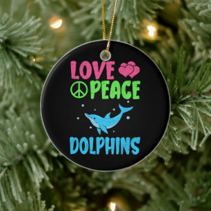 Liebe Peace Delphine Niedliche Meerestiere Dolphin Keramik Ornament