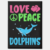 Liebe Peace Delphine Niedliche Meerestiere Dolphin Magnet (Vorderseite)