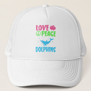 Liebe Peace Delphine Niedliche Meerestiere Dolphin Truckerkappe