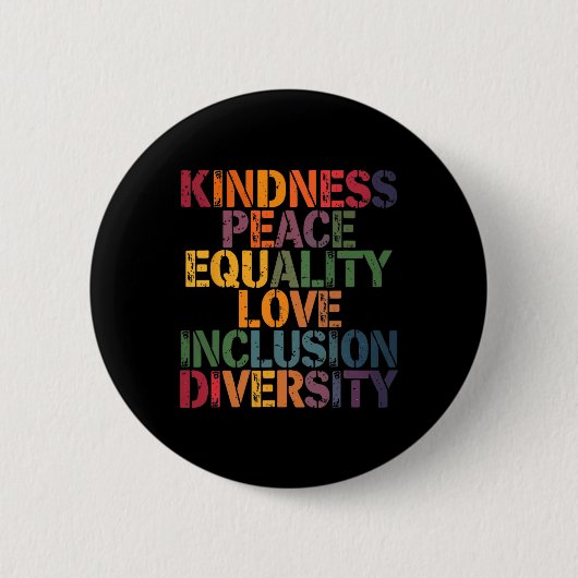 Liebe Peace Diversity Inklusion Equality Black His Button (Vorderseite)
