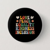 Liebe Peace Diversity Inklusion Equality Black His Button (Vorderseite)