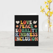 Liebe Peace Diversity Inklusion Equality Black His Karte (Gelbe Blume)