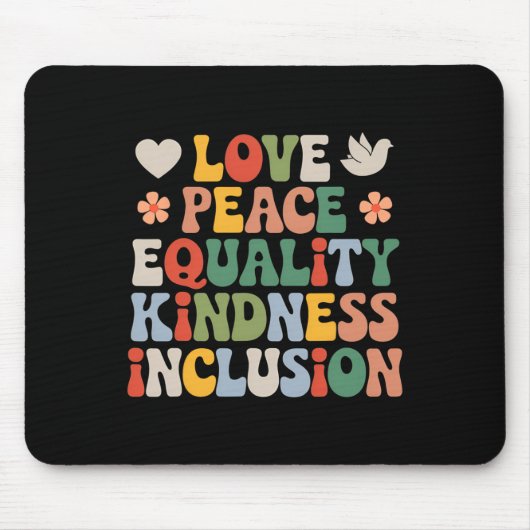 Liebe Peace Diversity Inklusion Equality Black His Mousepad (Vorne)
