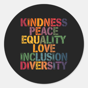 Liebe Peace Diversity Inklusion Equality Black His Runder Aufkleber