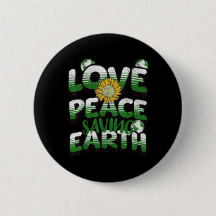 Liebe Peace Earth Environmental Protection Earth D Button