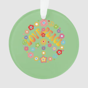 LIEBE PEACE FREEDOM 60er 70er Gefärbte Krawatte Vi Ornament