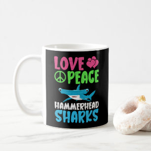 Liebe Peace Hammerhead Haie Niedliche Meerestiere Kaffeetasse