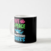 Liebe Peace Hammerhead Haie Niedliche Meerestiere  Kaffeetasse (Vorderseite Links)
