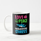 Liebe Peace Hammerhead Haie Niedliche Meerestiere Kaffeetasse (Links)