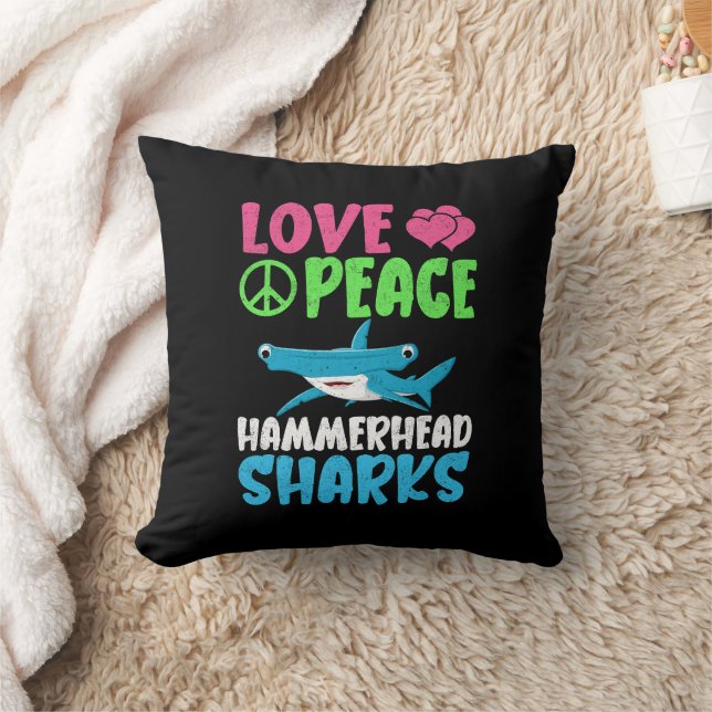Liebe Peace Hammerhead Haie Niedliche Meerestiere  Kissen (Decke)