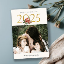 Liebe Peace Health Poinsettia Bunch Gold 2022 Foto