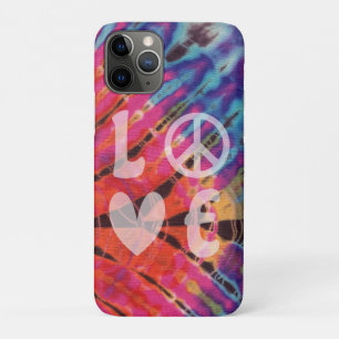 Liebe Peace Hippie Boho Pink Blue Batik Gefärbte  Case-Mate iPhone Hülle