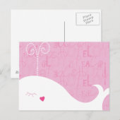 Liebe Peace Hope Whale Postcard Postkarte (Vorne/Hinten)