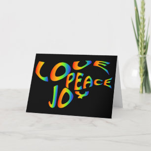 LIEBE PEACE JOY FEIERTAGSKARTE