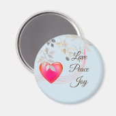 Liebe Peace Joy II Magnet (Vorderseite/Rückseite)