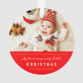 Liebe Peace Joy & Tiny Kisses Baby's 1. Weihnachte Ornament (Rückseite)