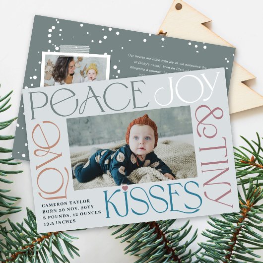 Liebe Peace Joy Tiny Kisses Baby's 1. Weihnachten