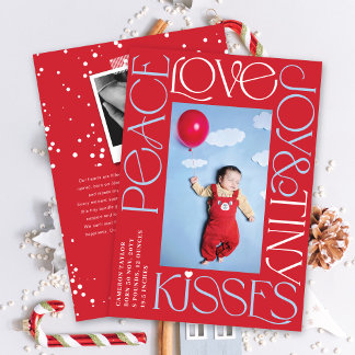 Liebe Peace Joy Tiny Kisses Baby's 1. Weihnachten