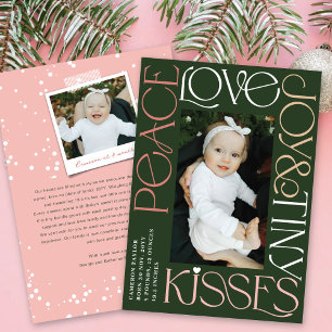 Liebe Peace Joy Tiny Kisses Baby's 1. Weihnachten