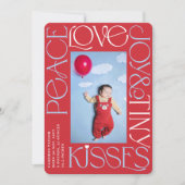 Liebe Peace Joy Tiny Kisses Baby's 1. Weihnachten (Vorderseite)