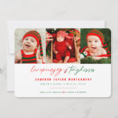 Liebe Peace Joy Tiny Kisses Baby's 1. Weihnachten (Vorderseite)