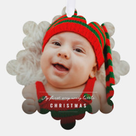 Liebe Peace Joy Tiny Kisses Baby's 1. Weihnachten Ornament Karte