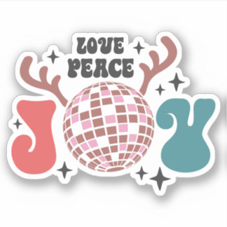 Liebe Peace & Joy | Weihnachten Aufkleber