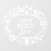 Liebe Peace Joy Weihnachtsfenster Decal Fensteraufkleber (Blatt)