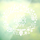 Liebe Peace Joy Weihnachtsfenster Decal Fensteraufkleber (Blatt 3)