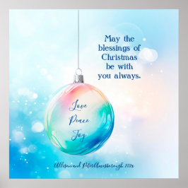 "Liebe Peace Joy" Weihnachtsschmuck Poster