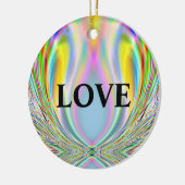 "LIEBE - PEACE" KERAMIK ORNAMENT (Links)
