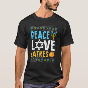 Liebe Peace Latkes Hanukkah Chanukah Juden 1 T-Shirt