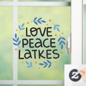 Liebe Peace Latkes Hanukkah Dekoration Fensteraufkleber (Zuhause)