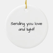 Liebe Peace Light Geode Gold Glitzer Navy Blue Keramik Ornament (Hinten)