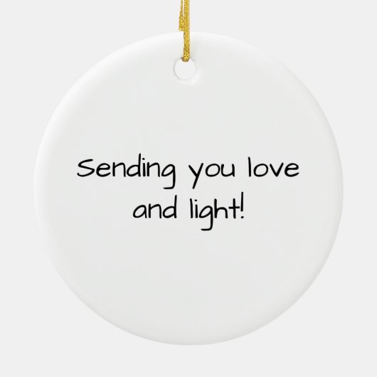 Liebe Peace Light Geode Gold Glitzer Navy Blue Keramik Ornament (Hinten)