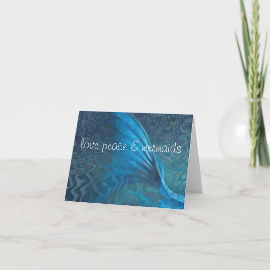 Liebe Peace & Mermaids Karte (Vorderseite)