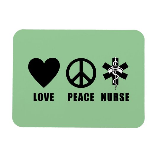 Liebe Peace Nurse Magnet (Horizontal)