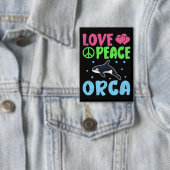 Liebe Peace Orca Niedliche Meerestiere Orca Lover Button (Insitu)