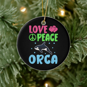 Liebe Peace Orca Niedliche Meerestiere Orca Lover Keramik Ornament