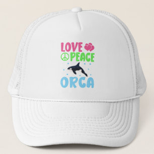Liebe Peace Orca Niedliche Meerestiere Orca Lover Truckerkappe