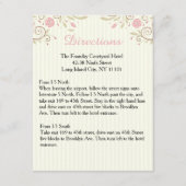 Liebe & Peace Pink Floral Wedding Route Card Begleitkarte (Vorderseite)