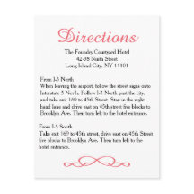 Liebe & Peace Pink Floral Wedding Route Card