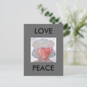 LIEBE PEACE POSTKARTE (Stehend Vorderseite)