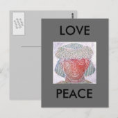 LIEBE PEACE POSTKARTE (Vorne/Hinten)