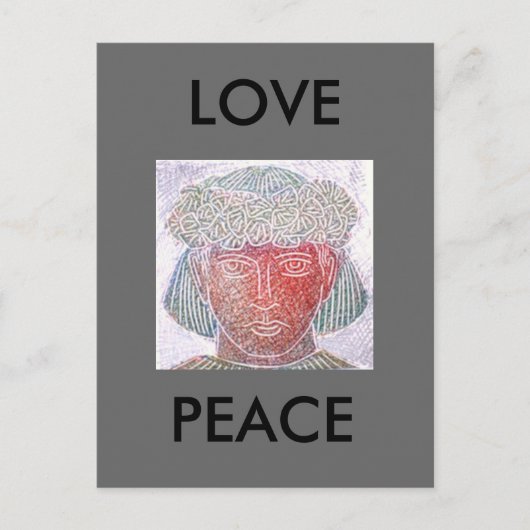 LIEBE PEACE POSTKARTE (Vorderseite)