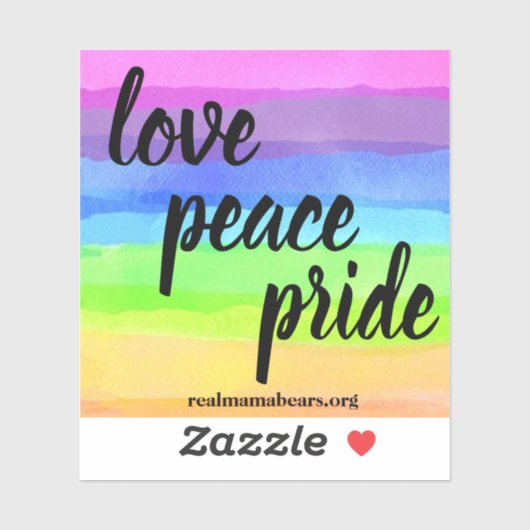 Liebe Peace Pride Vinyl Sticker (Blatt)