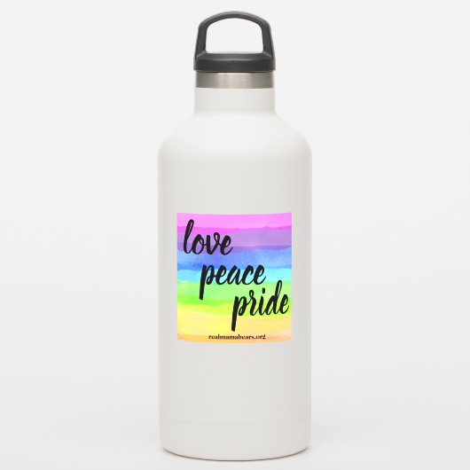 Liebe Peace Pride Vinyl Sticker (Wassserflasche)