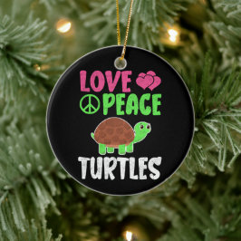 Liebe Peace Schildkröten Niedlich Zootiere Schildk Keramik Ornament