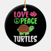 Liebe Peace Schildkröten Niedlich Zootiere Schildk Keramik Ornament (Hinten)