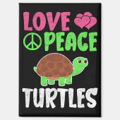 Liebe Peace Schildkröten Niedlich Zootiere Schildk Magnet (Vorderseite)